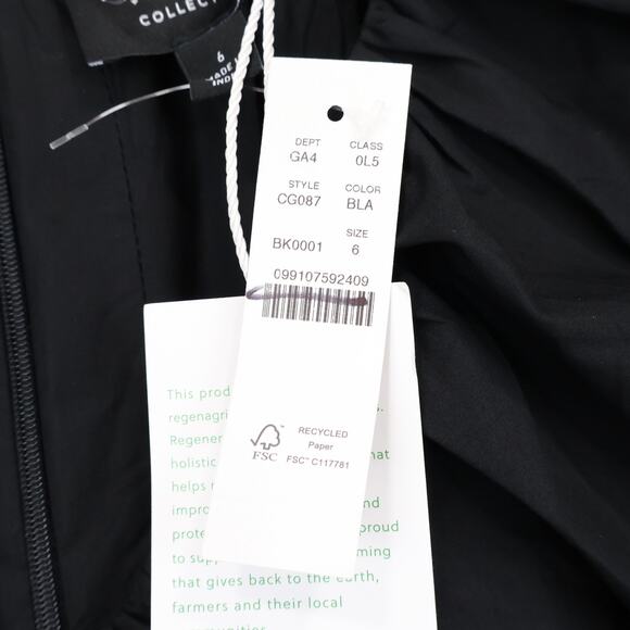 NWT J.Crew Collection Cecily Dress In 100% Cotton Poplin Lined Black Size 6 - Picture 10 of 10